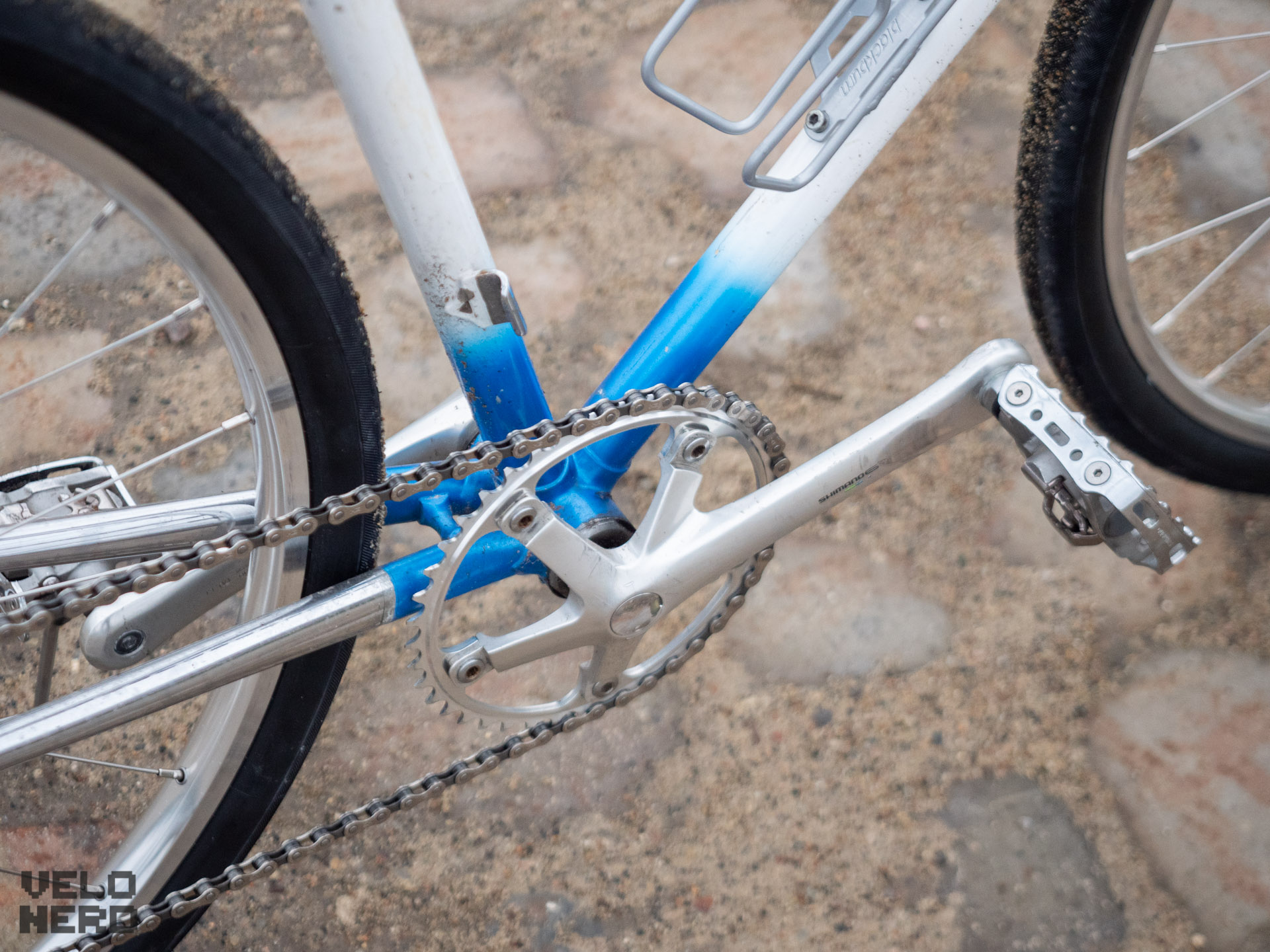 Vintage Rennrad zum GravelBike umbauen Kleine Reifen Große Bremsen velonerd.cc